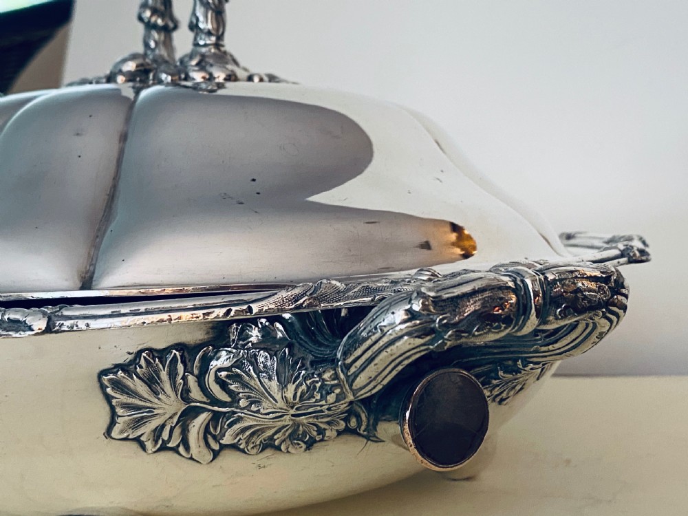 Silver Plated Warming Dish. 19th Century View VIII