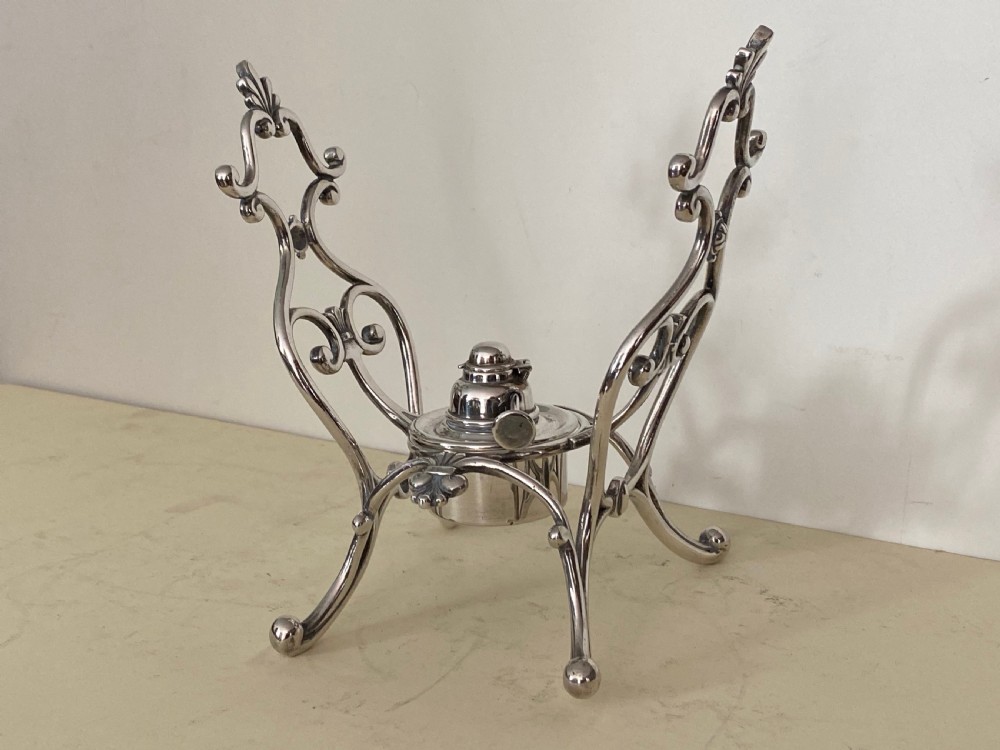 WMF silver plated Spirit Kettle on Stand.  View VII