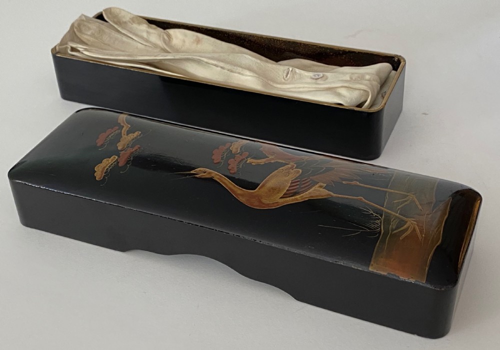 Papier Maché Glove Box Circa 1900 View II