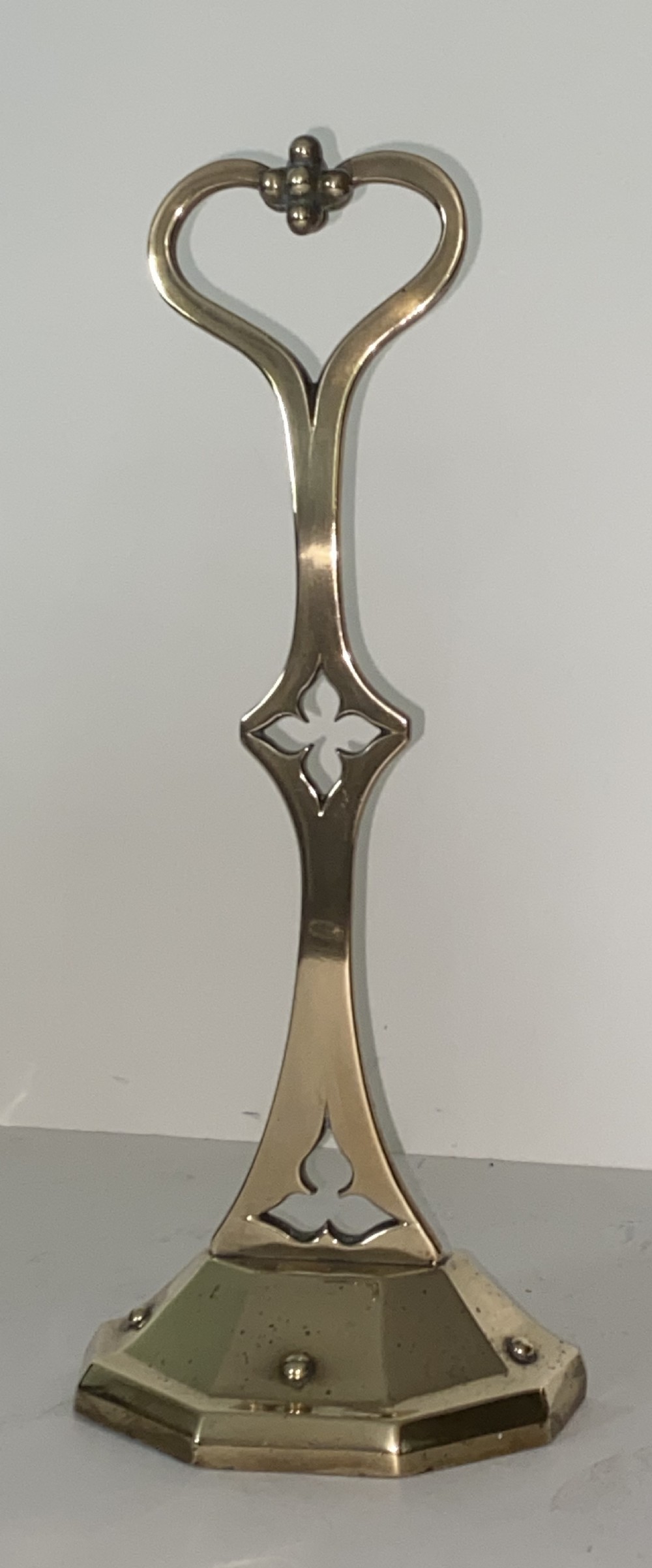 Brass doorstop. 19th Century