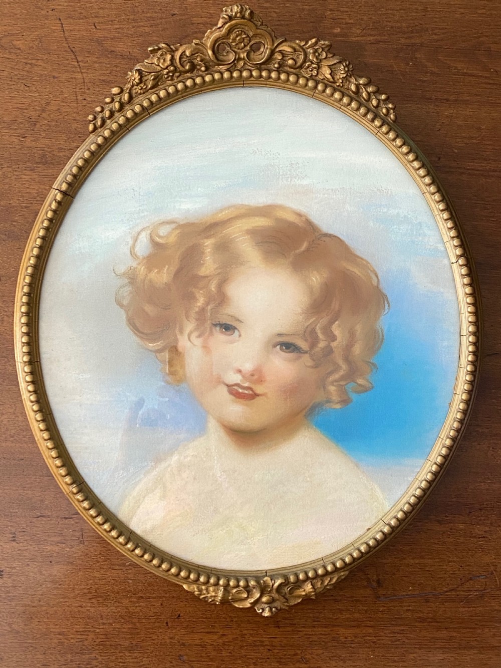 After Sir Thomas Lawrence (1769-1830) Water colour of Laura-Anne Calmady. View II