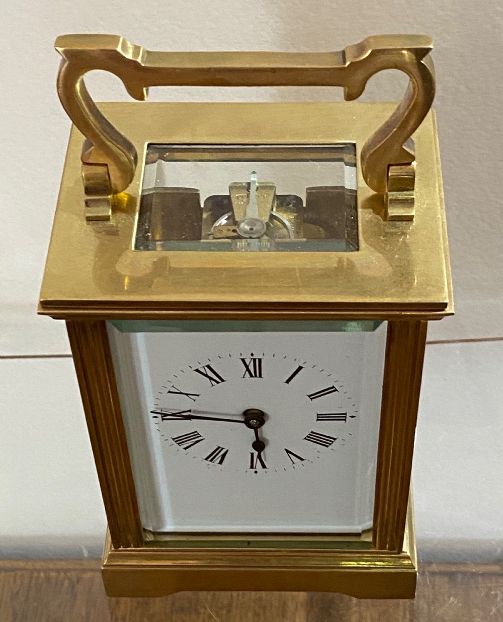 French Brass Carriage Clock.  View II
