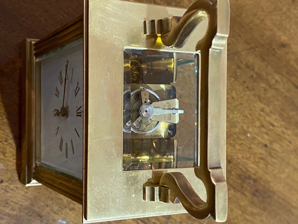 French Brass Carriage Clock.  View V