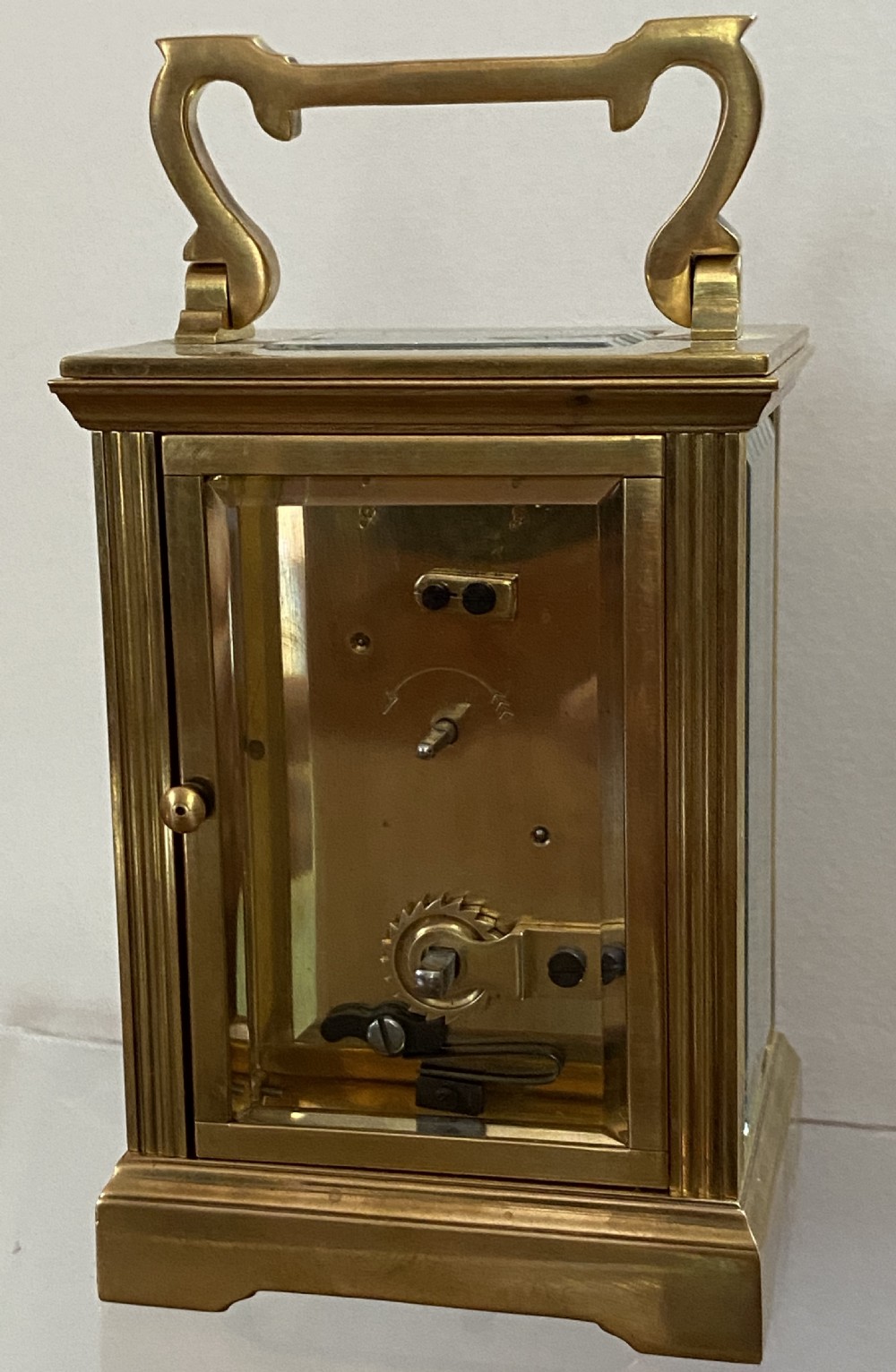 French Brass Carriage Clock.  View IX