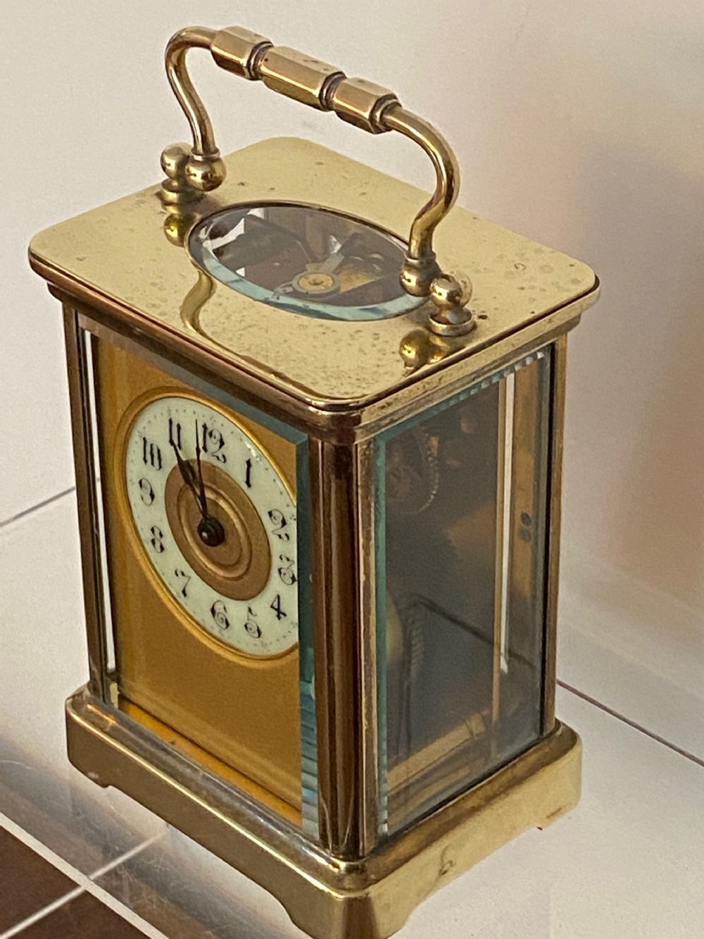 French Brass and Gilt Eight Day Carriage Clock Day 