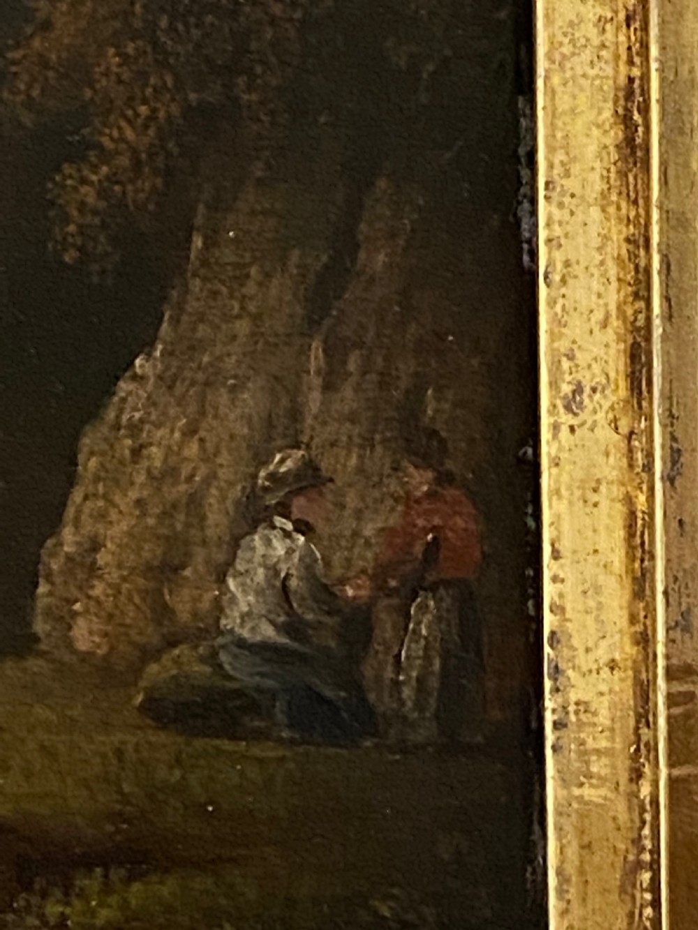 Oil on Board of Roslin Castle Circa 1850 View V