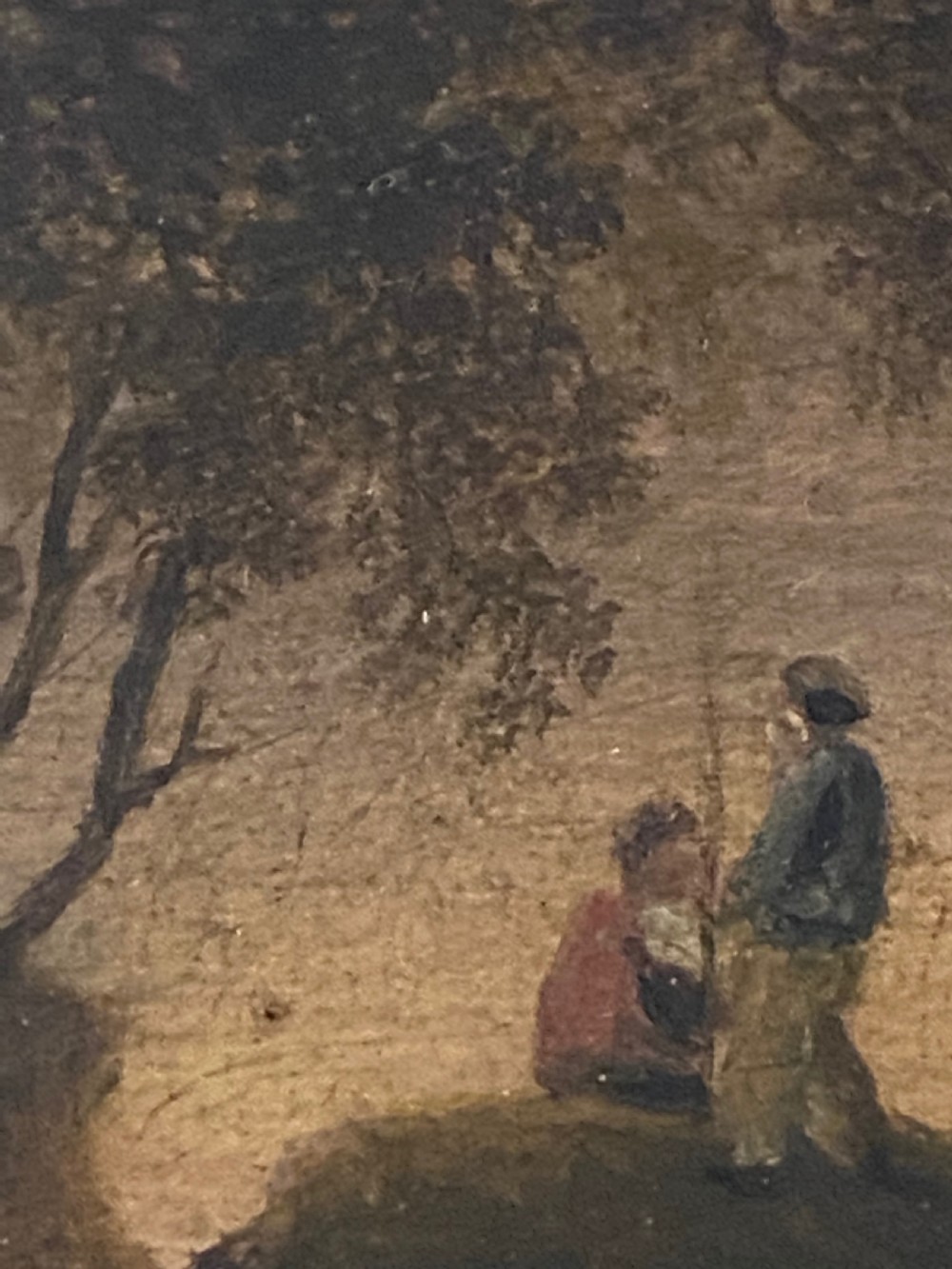 Oil on Board of Roslin Castle Circa 1850 View VII