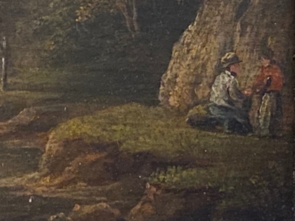 Oil on Board of Roslin Castle Circa 1850 View VI