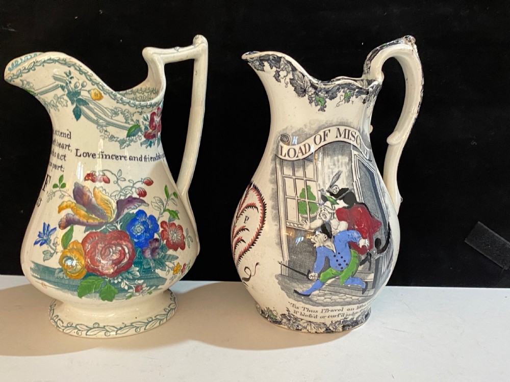 Pair of Staffordshire Jugs Mid 19th Century