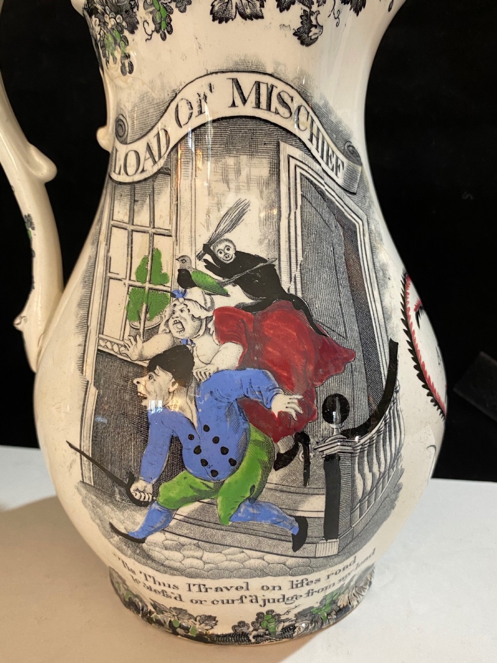 Pair of Staffordshire Jugs Mid 19th Century View III