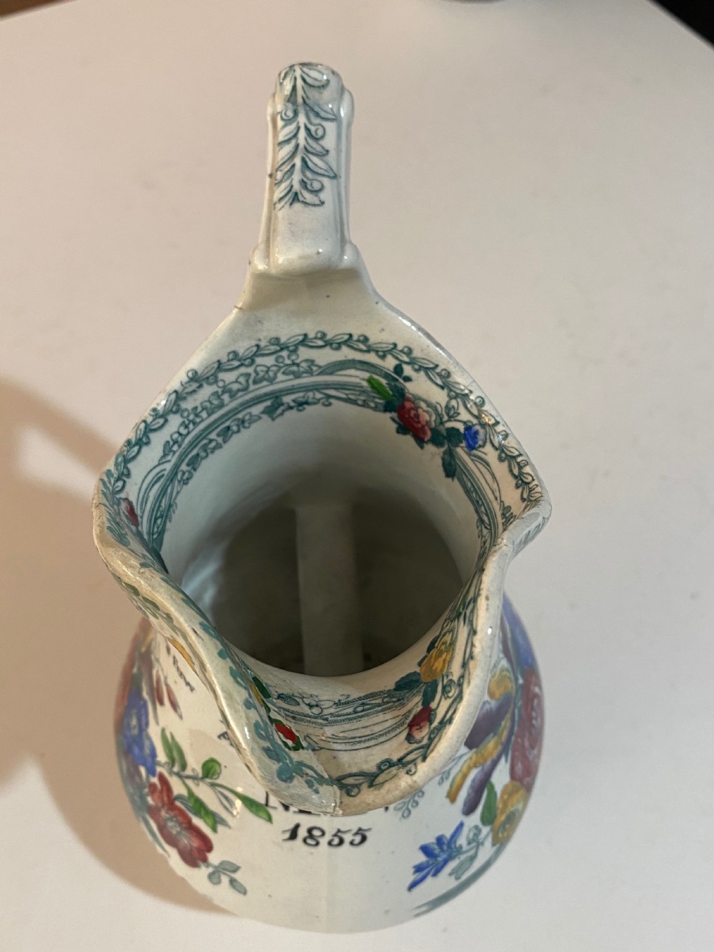 Pair of Staffordshire Jugs Mid 19th Century View XI