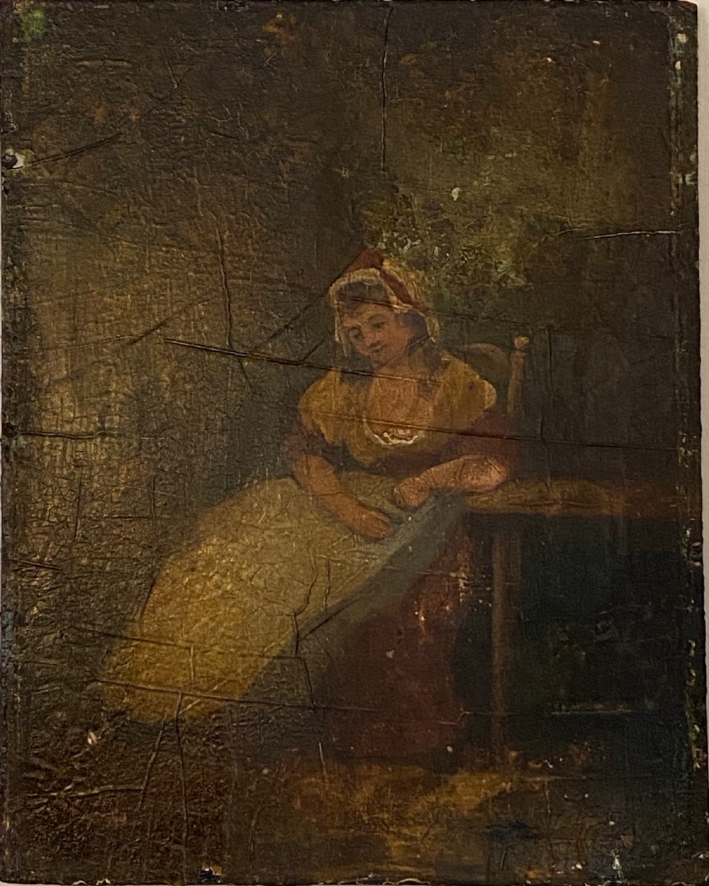 18th Century Oil on Oak Panel
