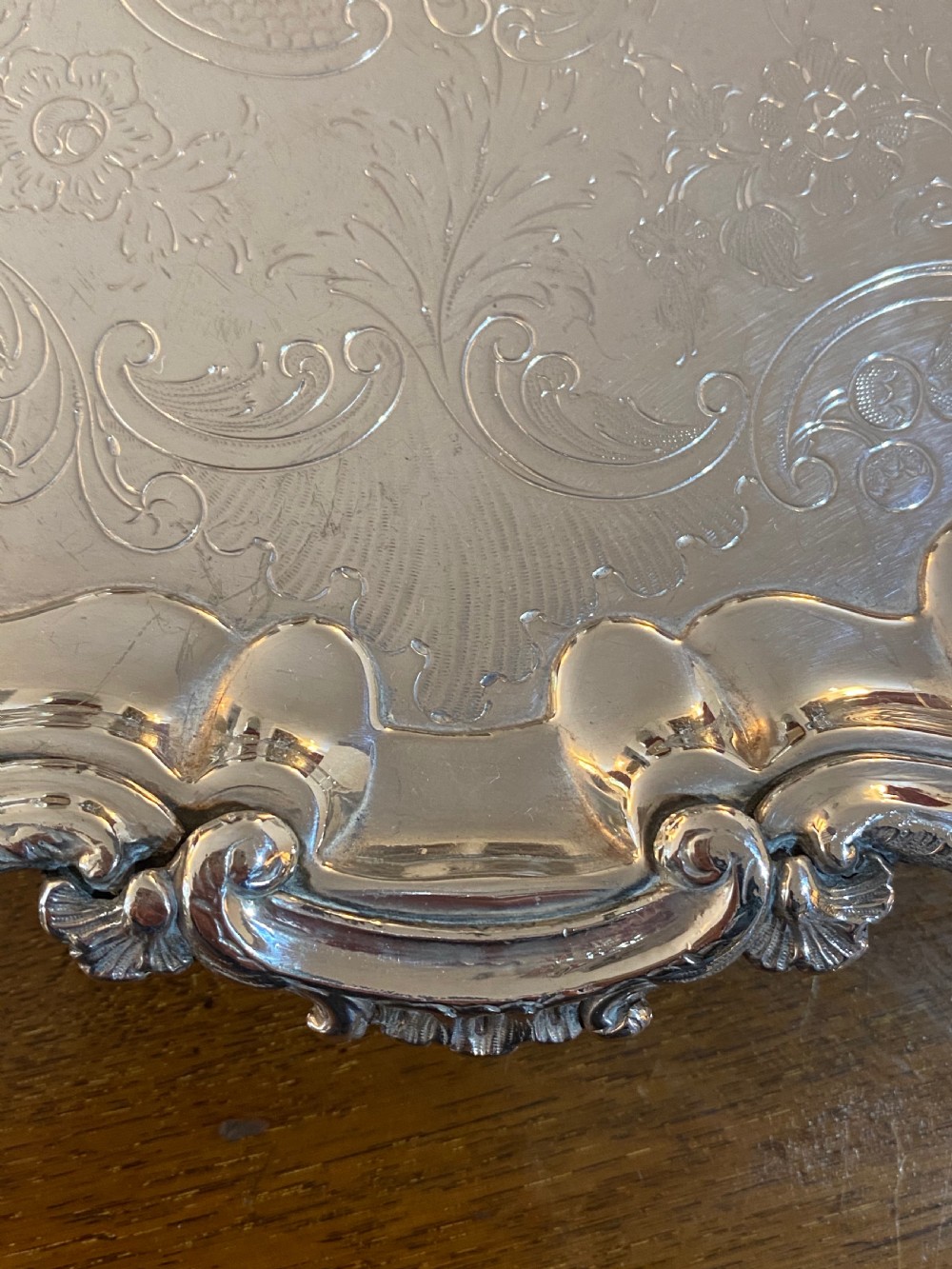 George III  Silver Plated Salver View II