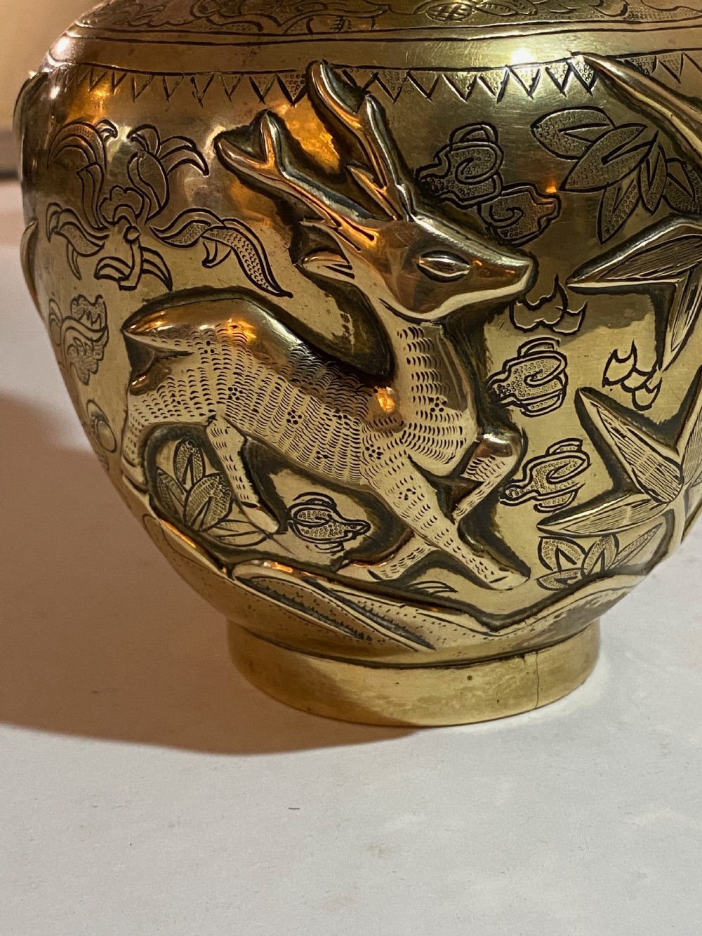 Chinese Gilt Bronze Vases (Pair) View XIV
