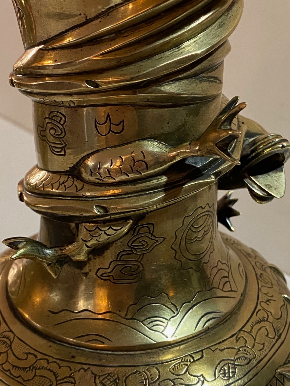 Chinese Gilt Bronze Vases (Pair) View XV