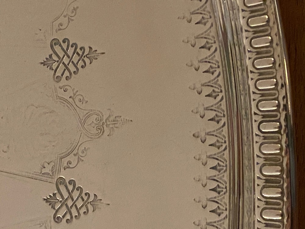 Silver Plated Tray, Edwardian. View VI