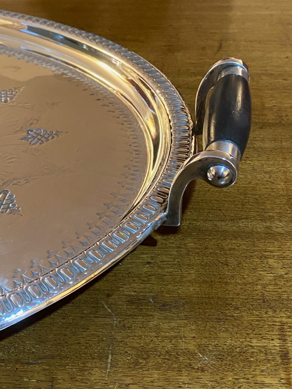 Silver Plated Tray, Edwardian. View II