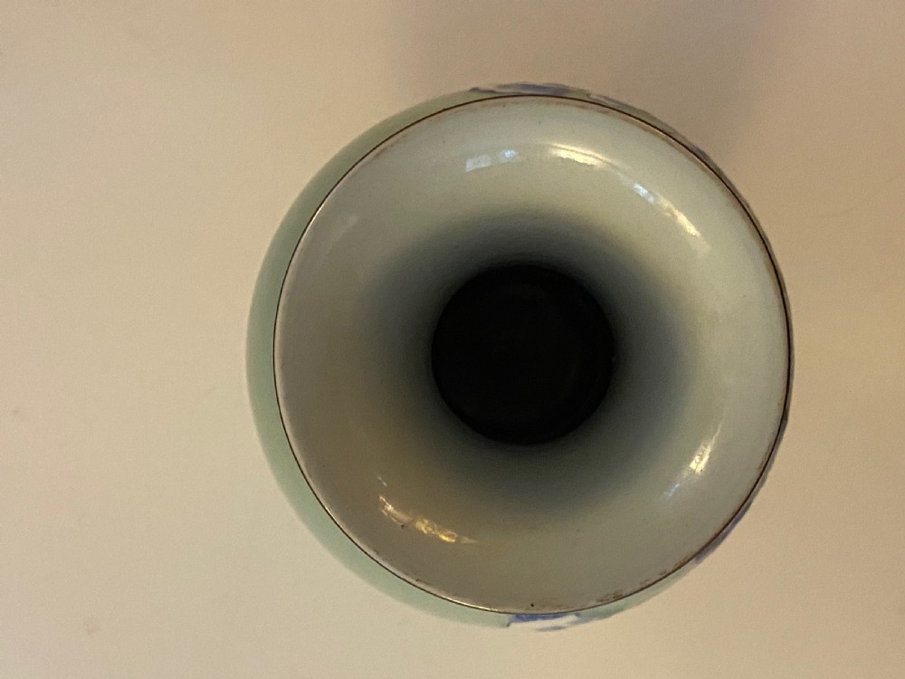 Chinese Export Celadon Ground Baluster Vase View VI