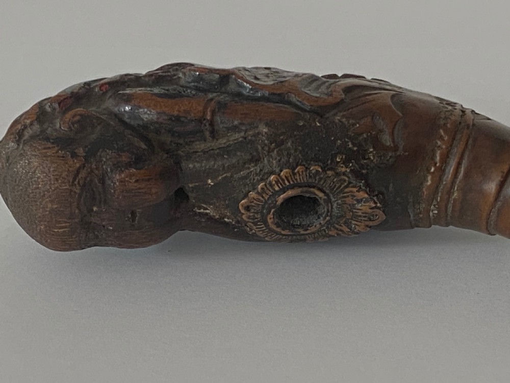 Chinese 18th Century Bamboo Pipe View XIX