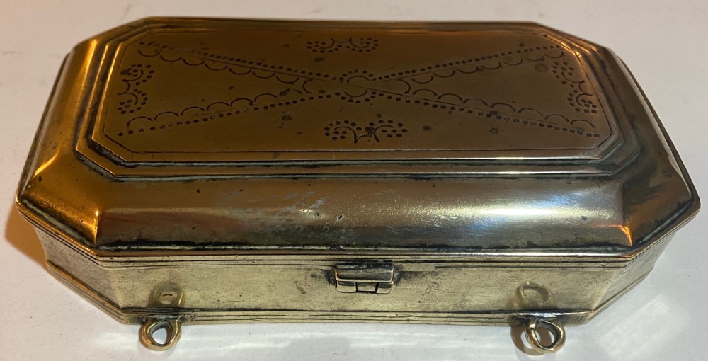 18th Century Brass Tobacco  Box View II