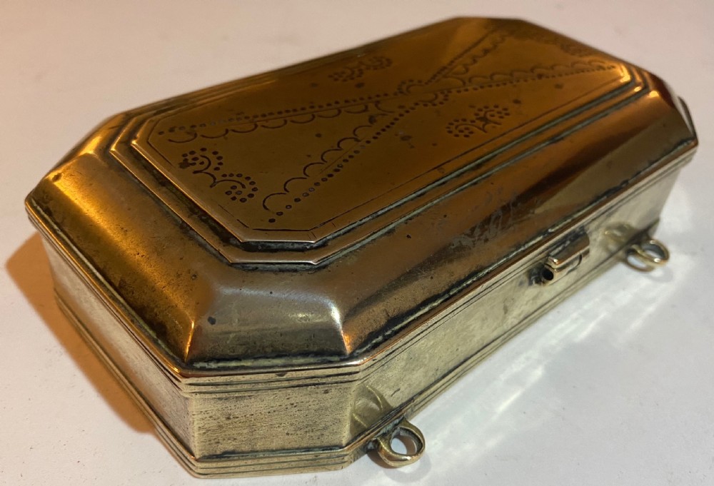 18th Century Brass Tobacco  Box View III