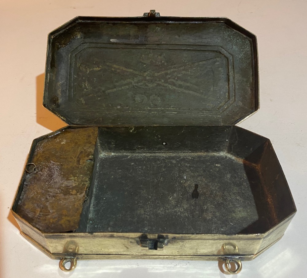 18th Century Brass Tobacco  Box View IV