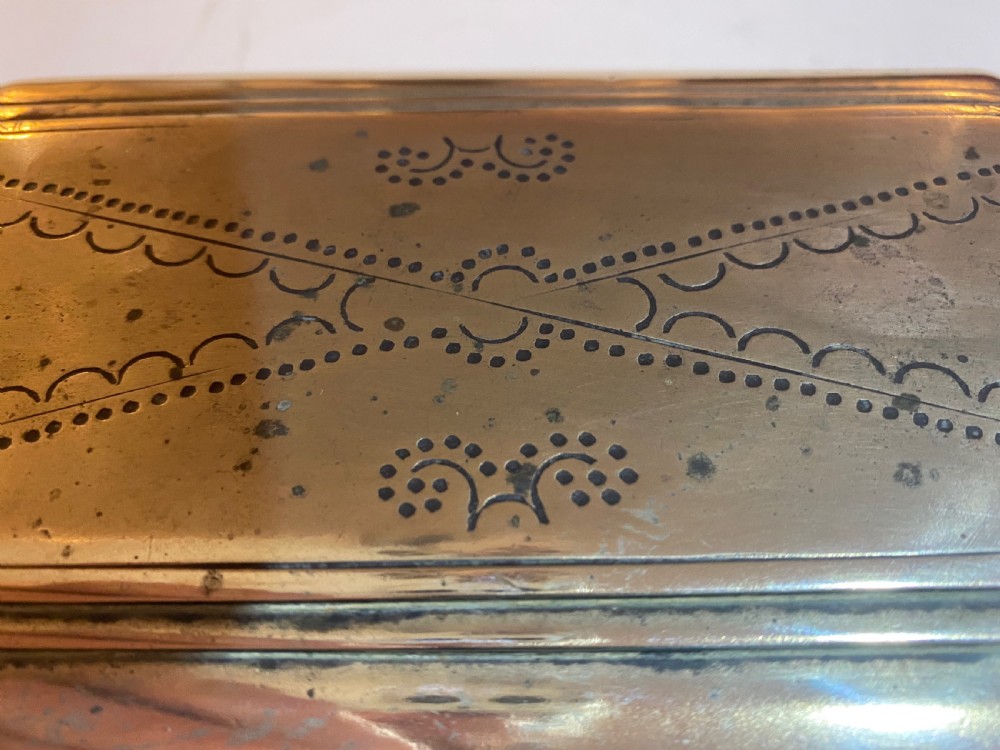 18th Century Brass Tobacco  Box View VI