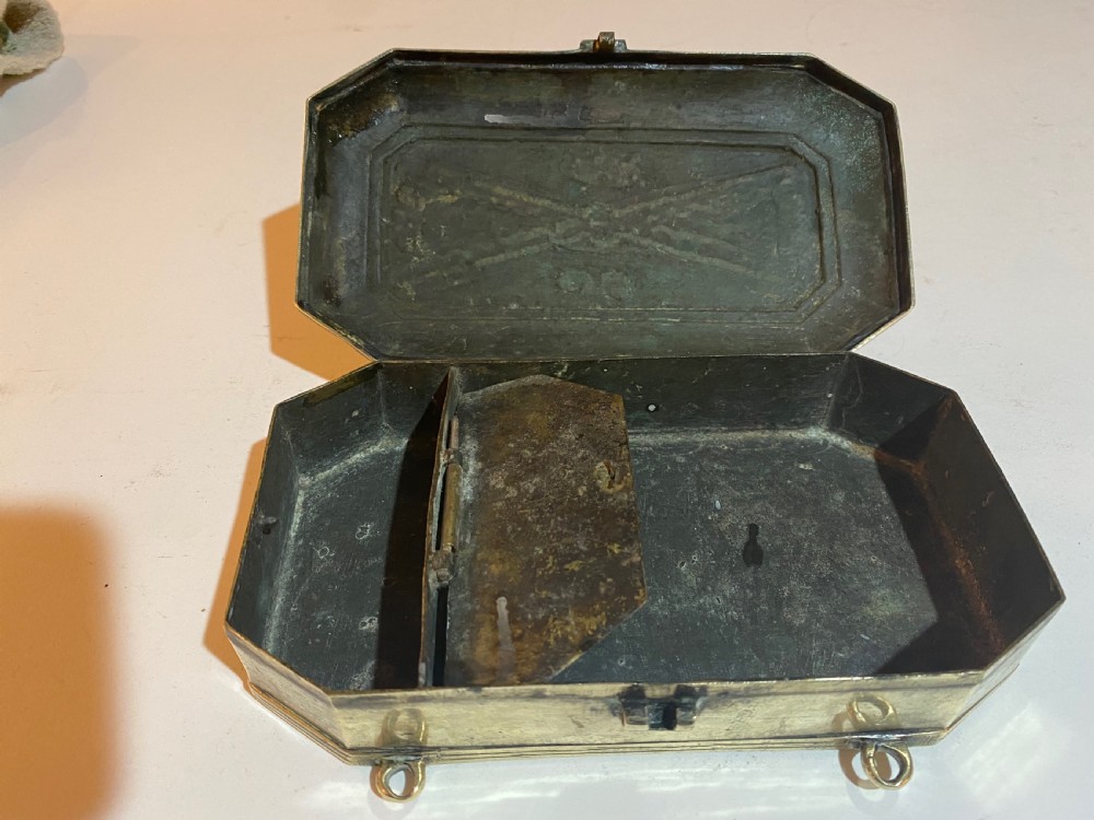 18th Century Brass Tobacco  Box View VII