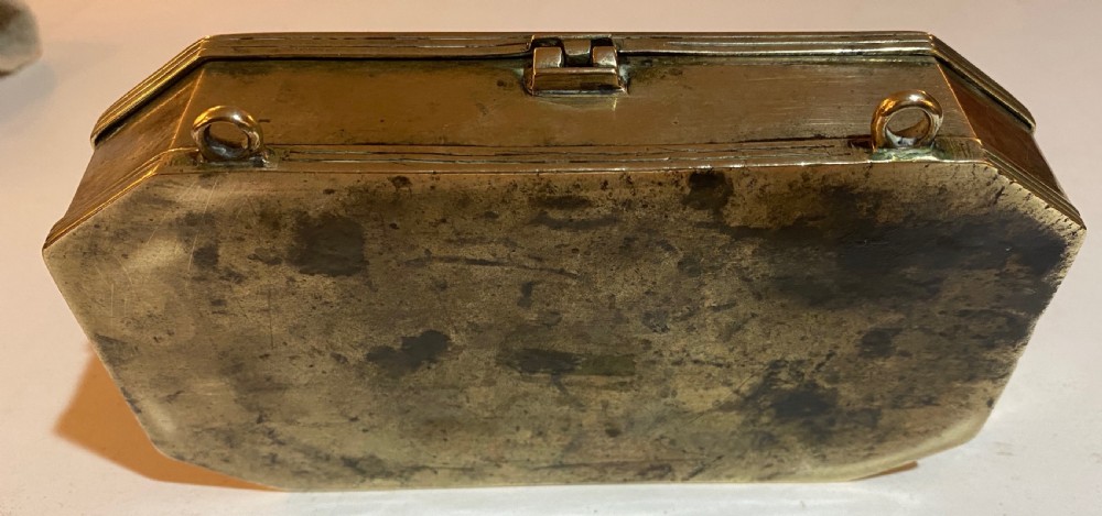 18th Century Brass Tobacco  Box View VIII