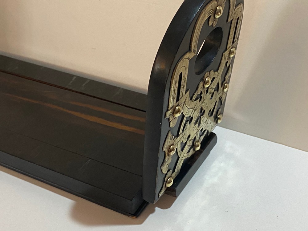 Victorian Brass Mounted Coromandel Book Slide View X