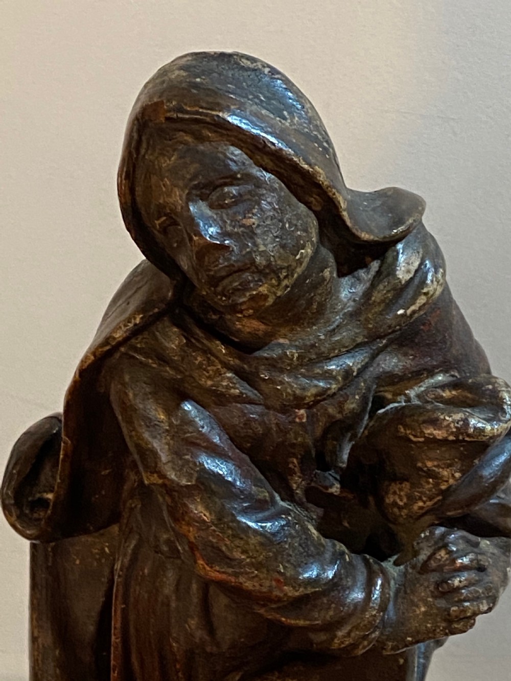 Late 17th Century Carved religious statue. View II