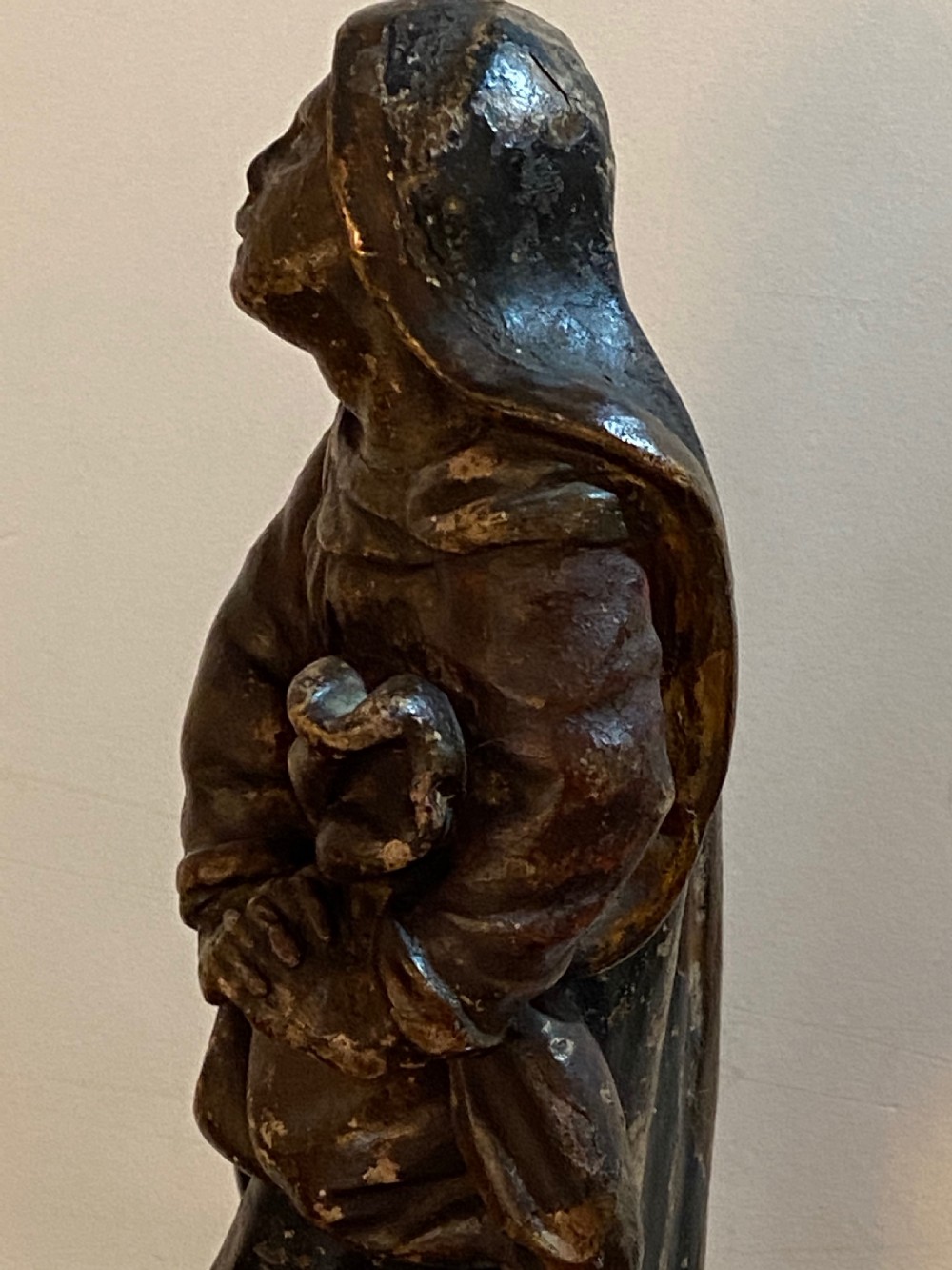 Late 17th Century Carved religious statue. View III