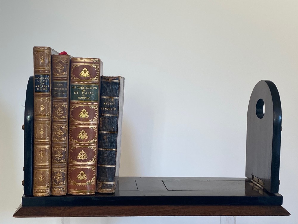 Walnut and Brass Mounted Book Trough View III