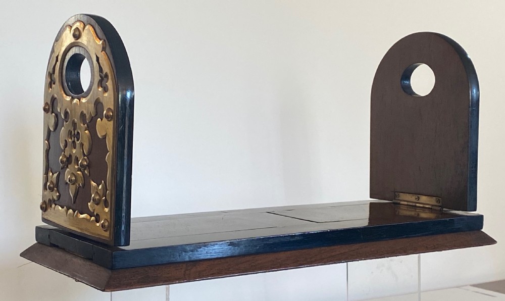 Walnut and Brass Mounted Book Trough View II