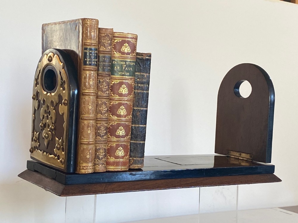 Walnut and Brass Mounted Book Trough View IV