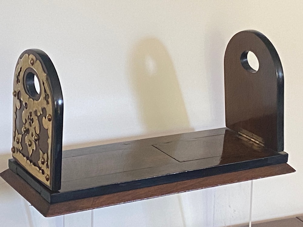 Walnut and Brass Mounted Book Trough View VI