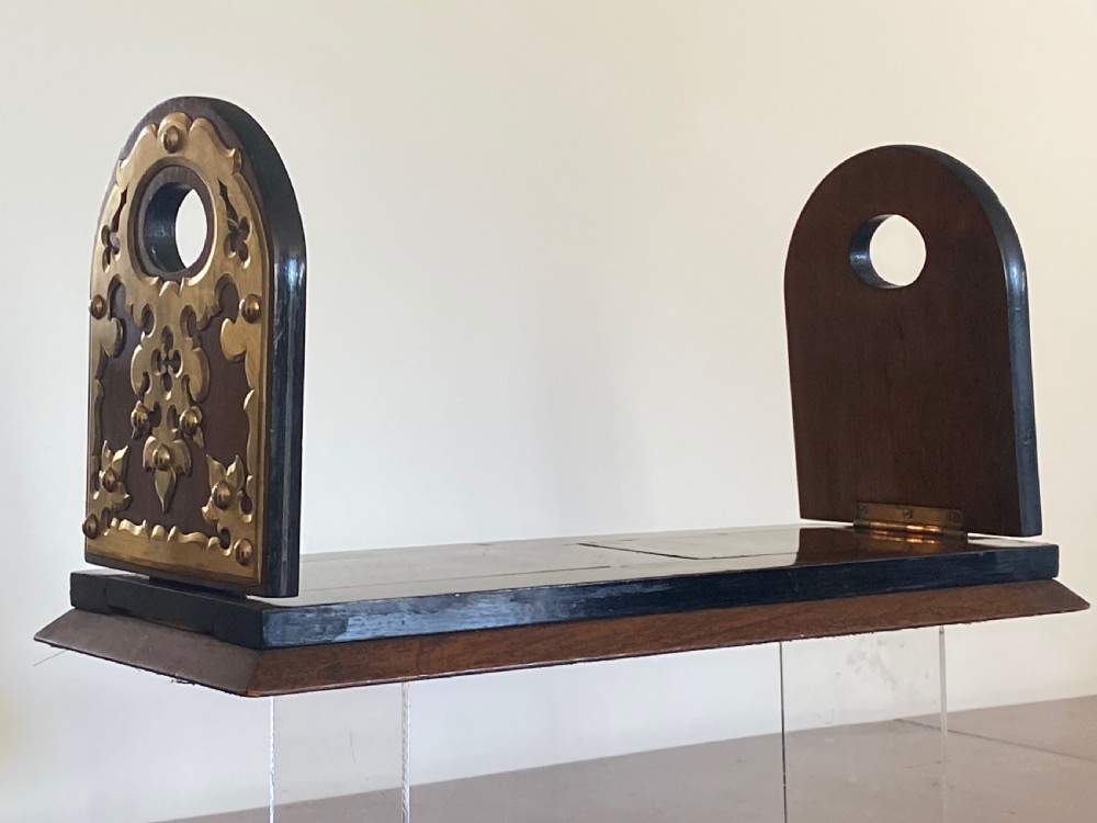 Walnut and Brass Mounted Book Trough View VII