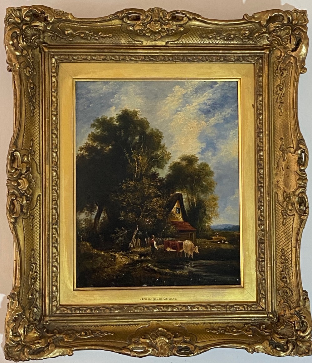  Circle of John Crome (1768-1817) Oil on Panel. 18th Century.