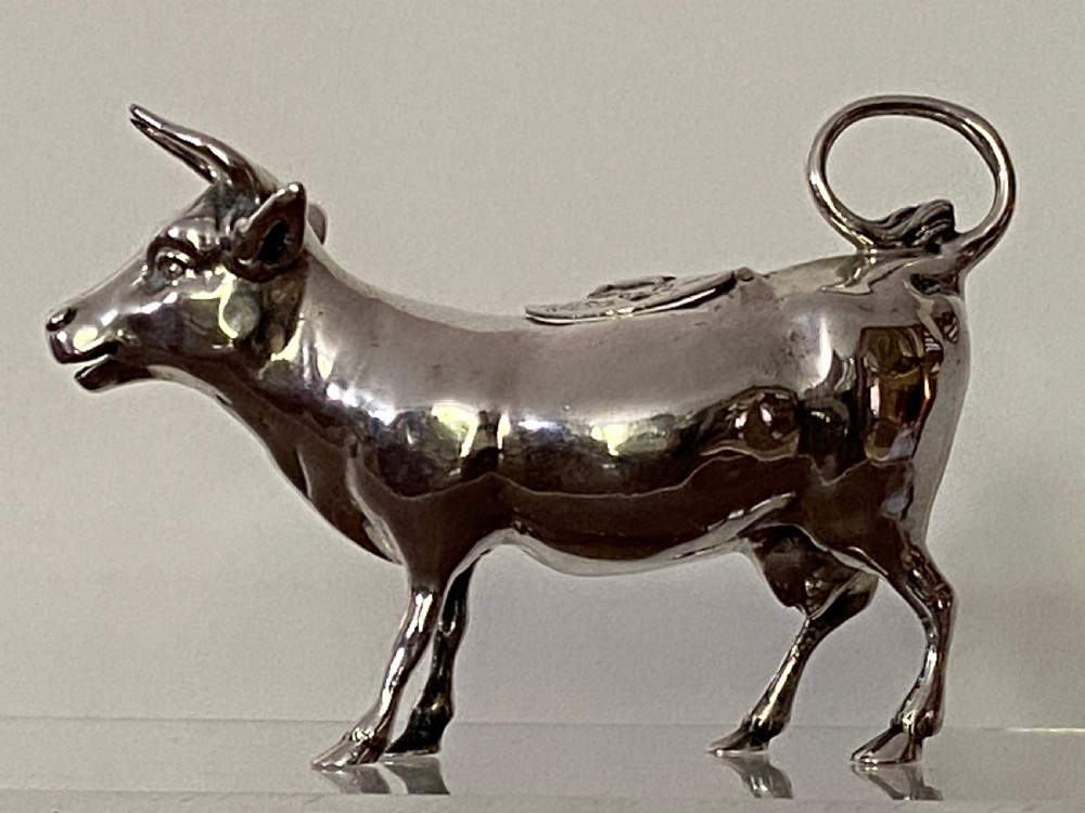 German Silver Miniature Cow Creamer