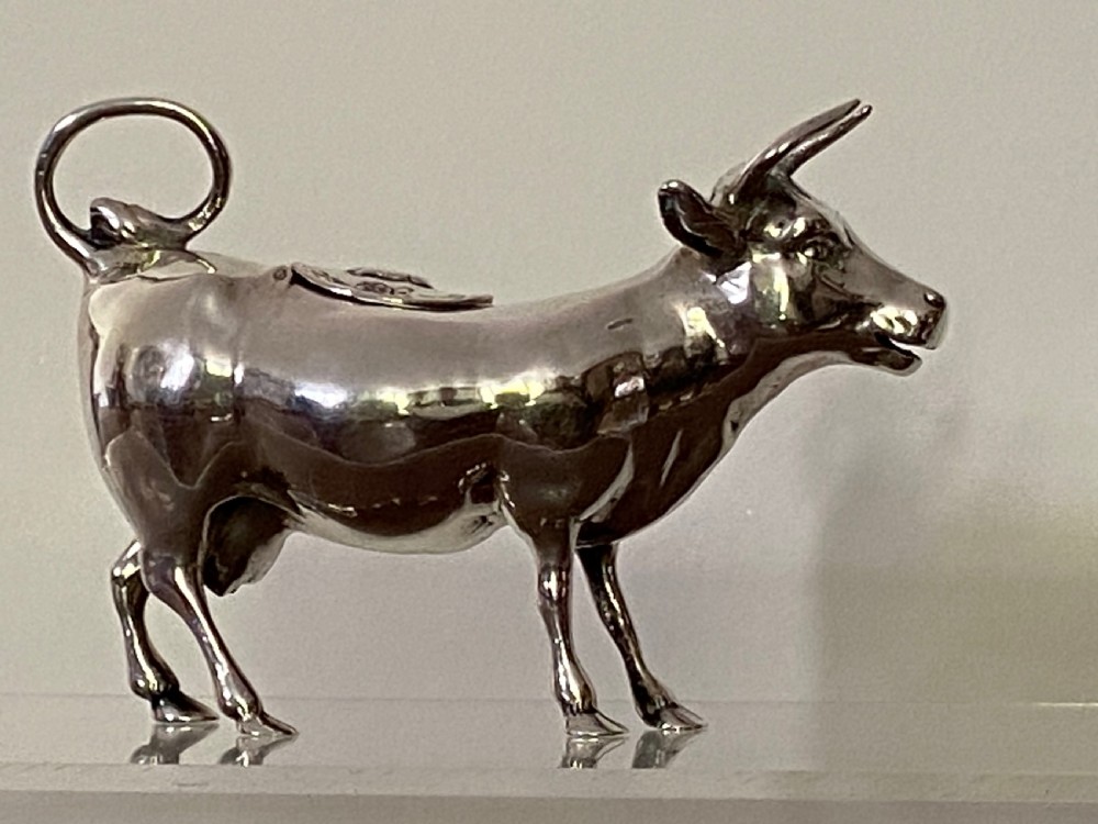 German Silver Miniature Cow Creamer View II