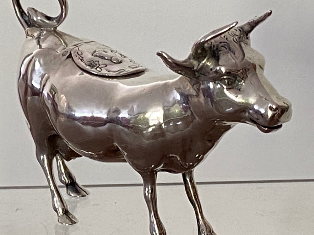 German Silver Miniature Cow Creamer View IV