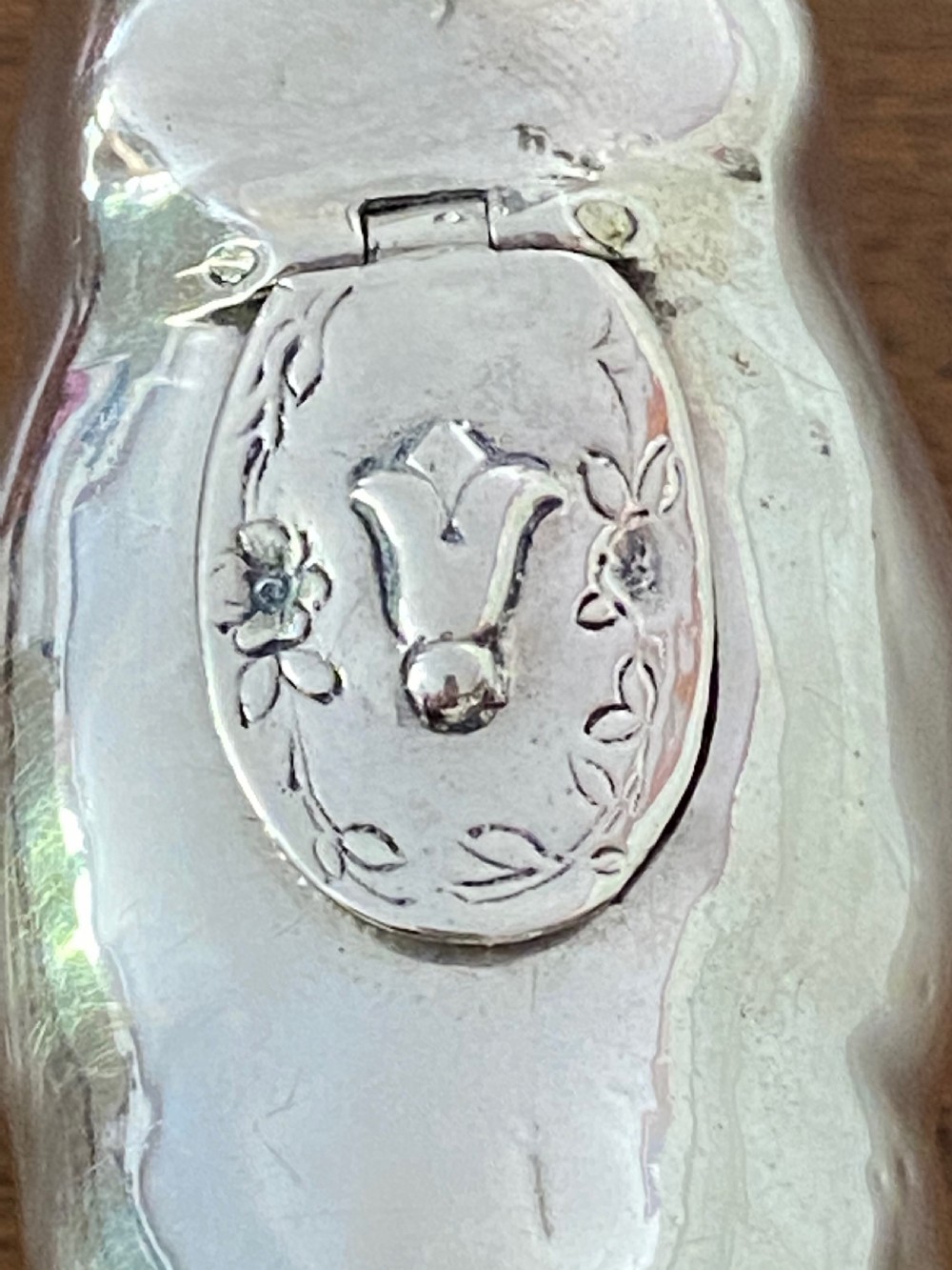 German Silver Miniature Cow Creamer View V