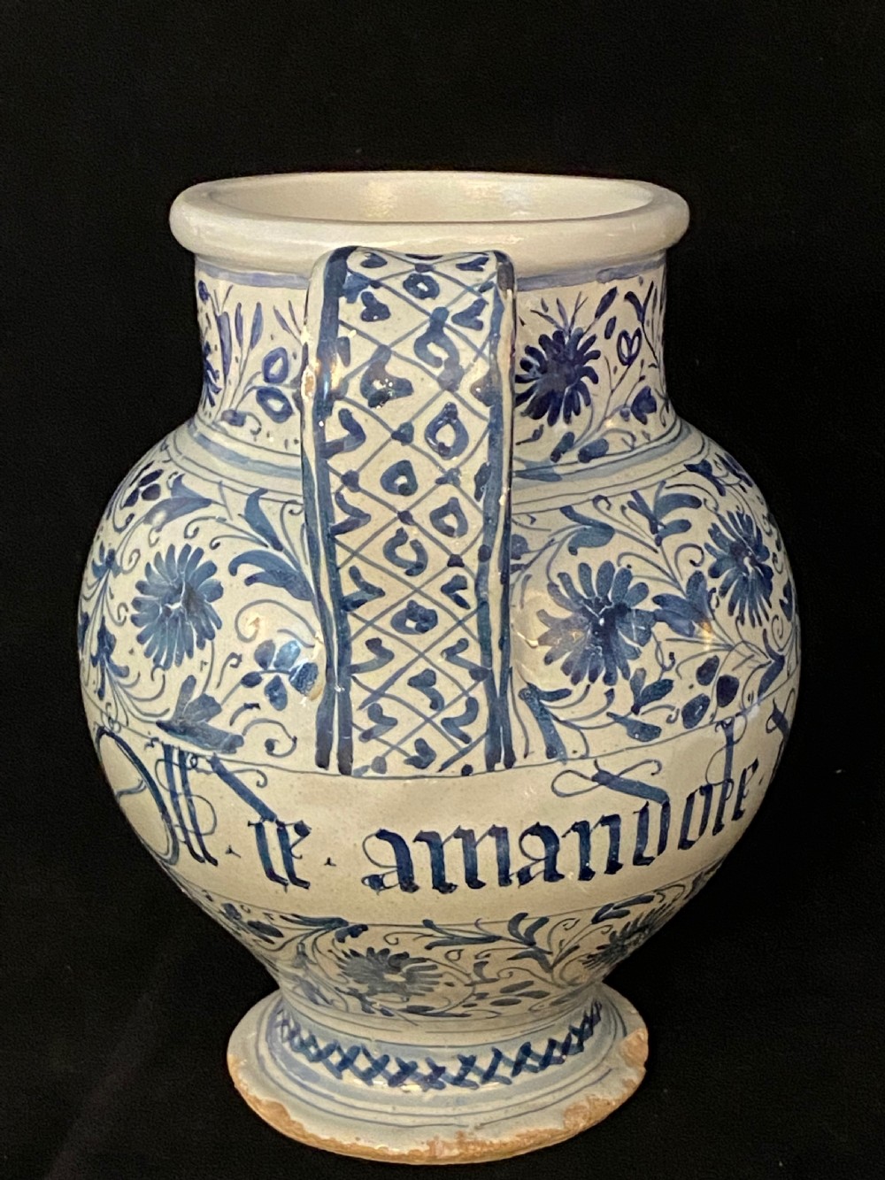 18th Century Dutch Delft Drug Jar View III
