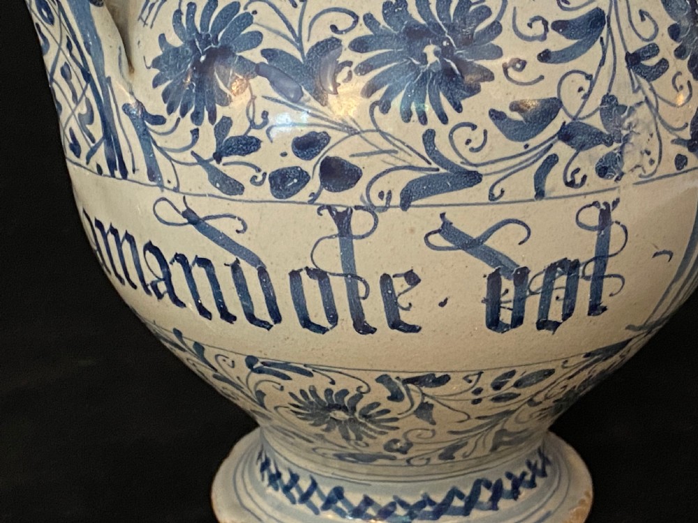 18th Century Dutch Delft Drug Jar View V