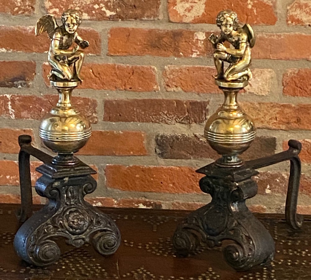Antique Fire Dogs. View II