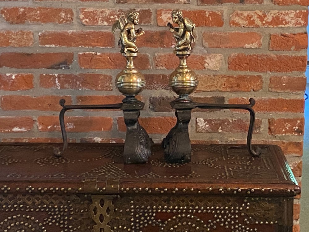 Antique Fire Dogs. View X