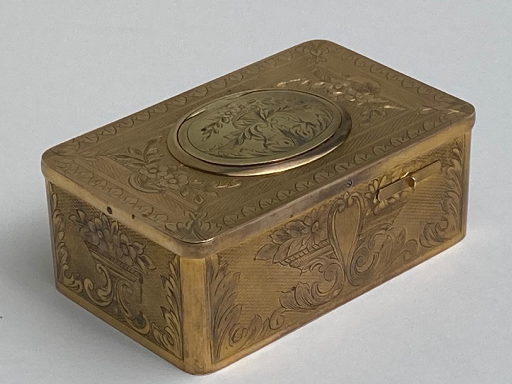 French Gilt Brass Musical Automata Box with Singing Bird View VII