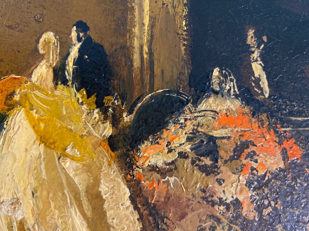 Berlin School Oil on Panel of Ballroom Scene View IV