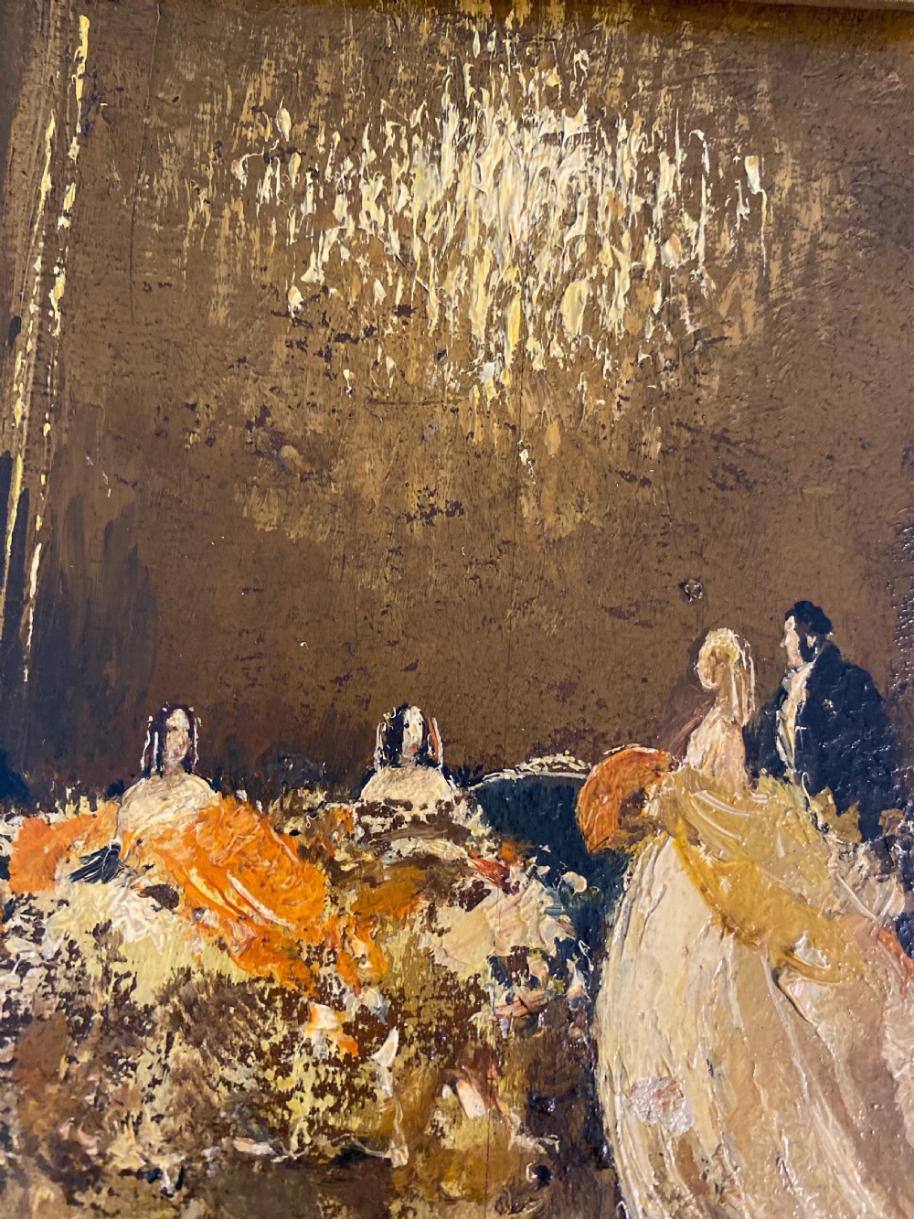 Berlin School Oil on Panel of Ballroom Scene View VII
