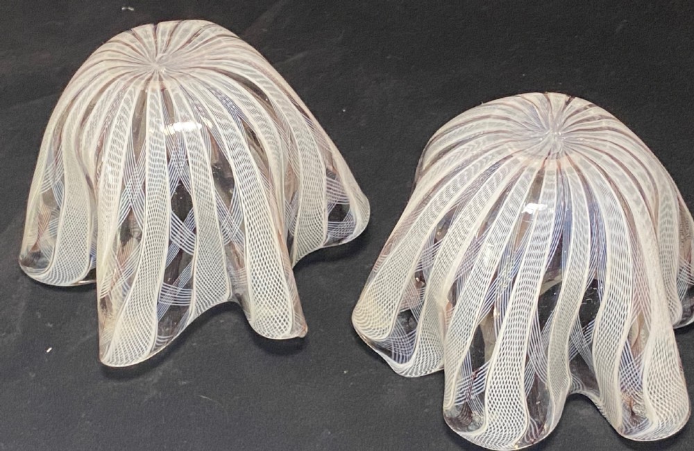 Pair of Italian Murano Glass Handkerchief Vases View V